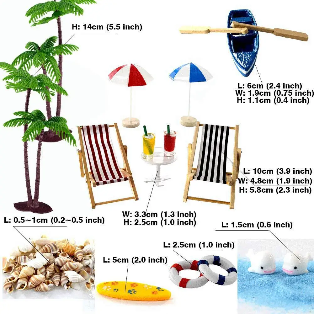 1:12 Dollhouse Miniature Metal Fishing Rod Model Doll Life Scene Decoration Mini boat Mini beach chair Gift Dolls Accessories 