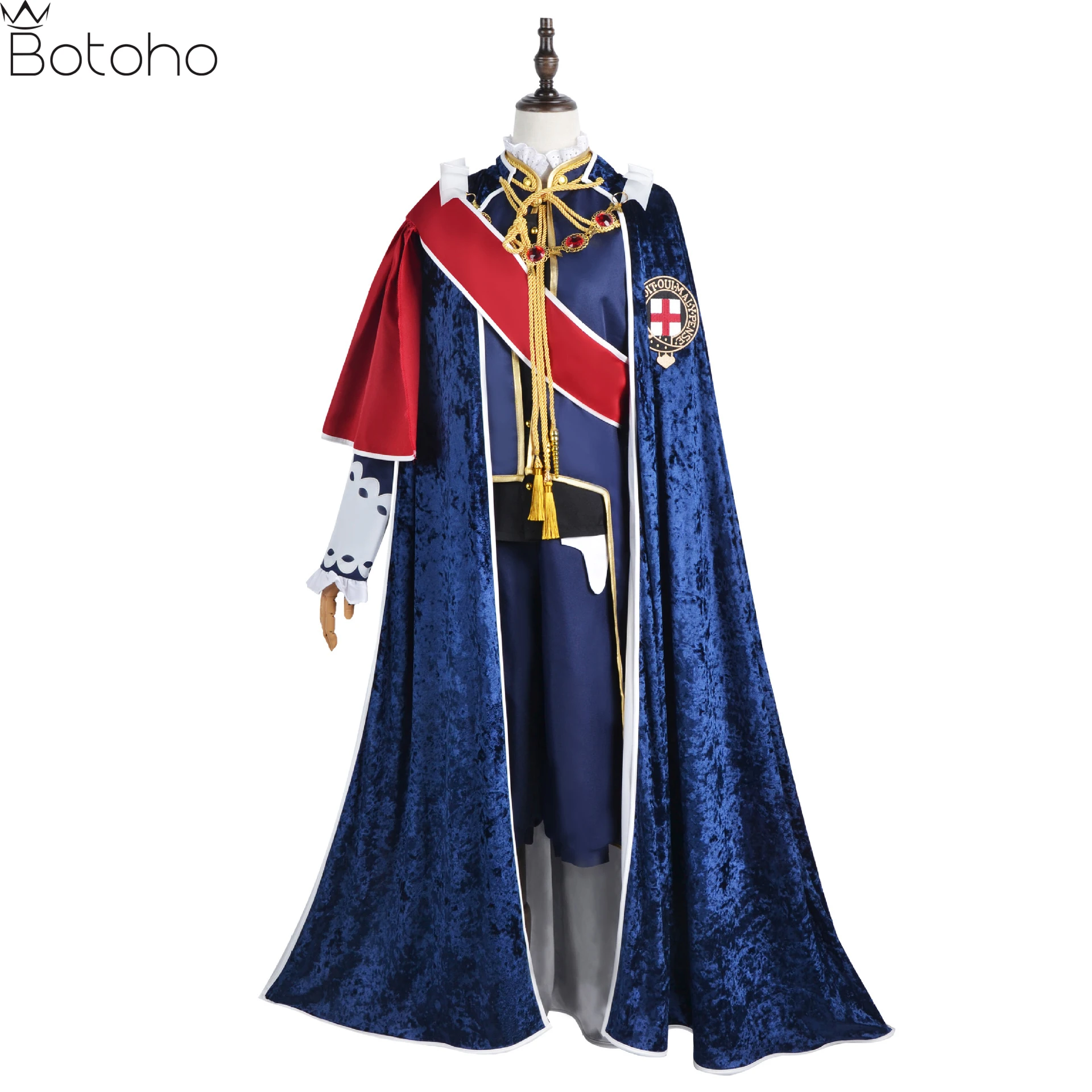 

Anime Black Butler Kuroshitsuji Cosplay Ciel Phantomhive Costume Cloak Jacket Pnats Hat Patch Full Set Halloween Party Uniform