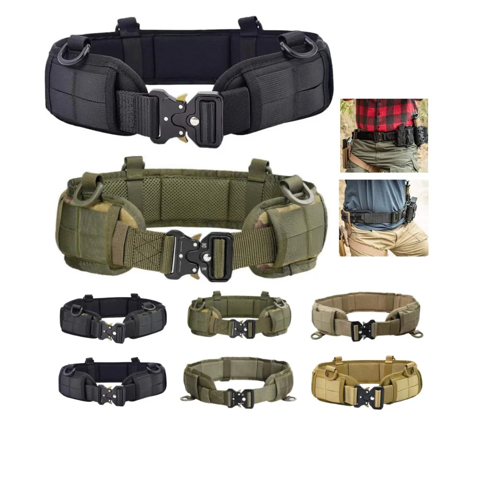 MilitaryTacticalBattleBeltSetMolleBeltSlimWarBeltFull