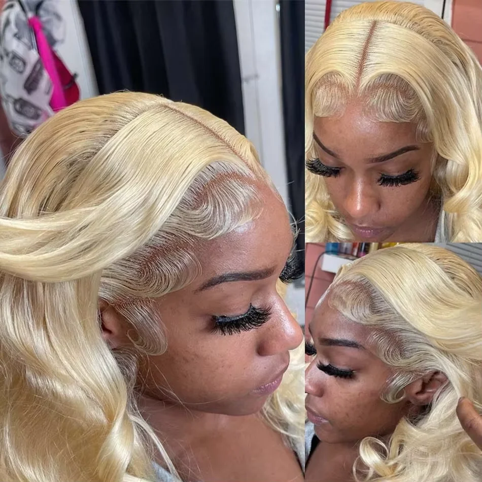 613 Honey Blonde 13x6 HD Transparen Body Wave Lace Frontal Human Hair Wig Colored Human Hair Lace Frontal Wig For Black Women