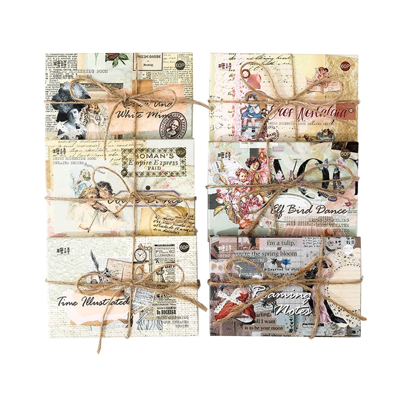 60pcs/1lot Kawaii 편지지 스티커 레트로 메모리 룸 시리즈 정크 저널 일기 장식 모바일 스티커 스크랩북 DIY