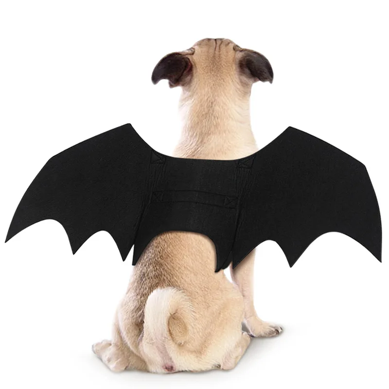 Costume Vampire Halloween Pour Chien & Chat – Cape Chauve-Souris Rouge Et Noir, Taille Réglable