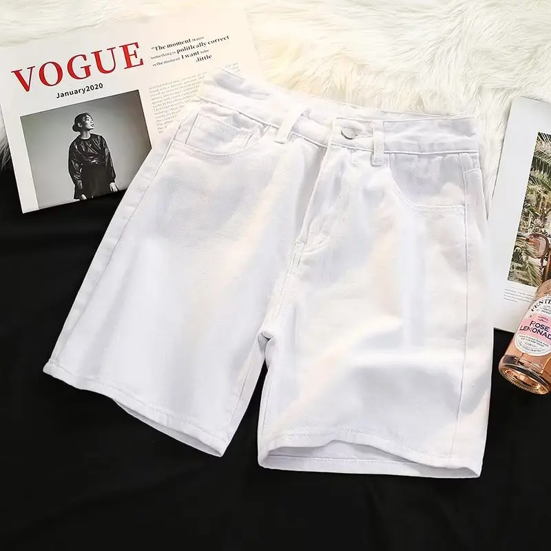 Summer Shorts Jeans Men Denim Pants Stretch Dark Blue Fashion Design Men's Jeans Slim Straight Male Short A10