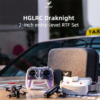 HGLRC Draknight Set RTF entry-level per drone FPV da 2 pollici (drone FPV + controller + occhiali FPV)