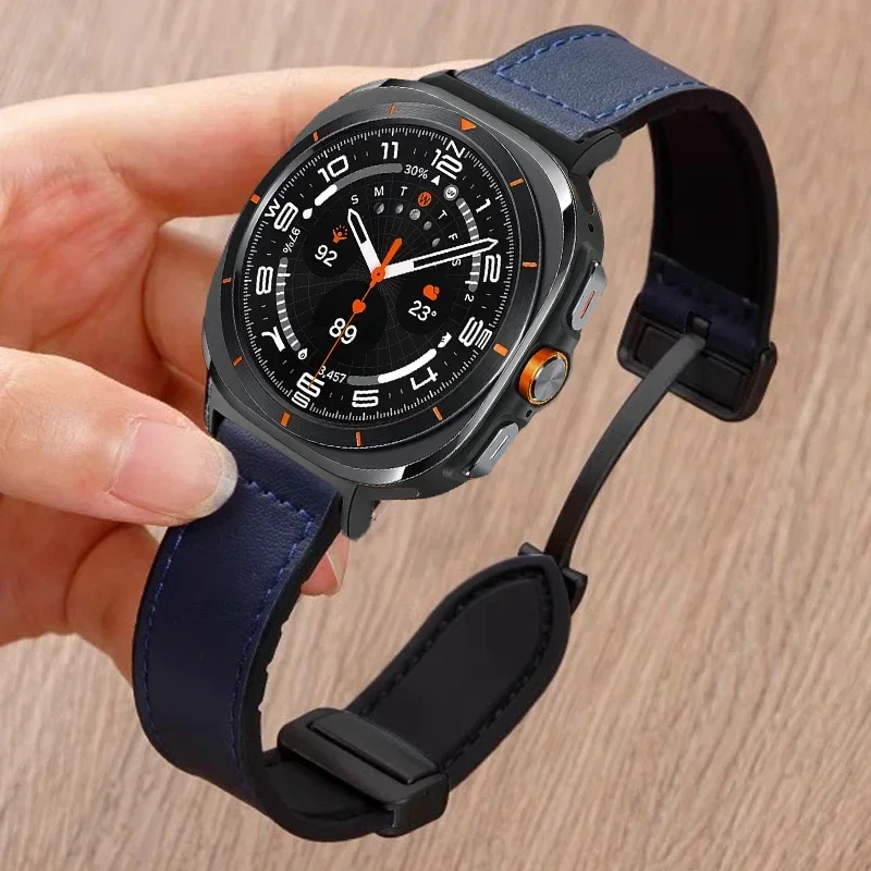 Premium Leather Silicone Magnetic Band Bracelet