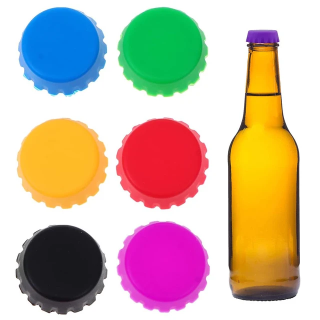 Set 12 Tappi Per Bottiglie E Lattine + 2 Apriscatole - Per Birra, Bibite E Bevande, Multicolore
