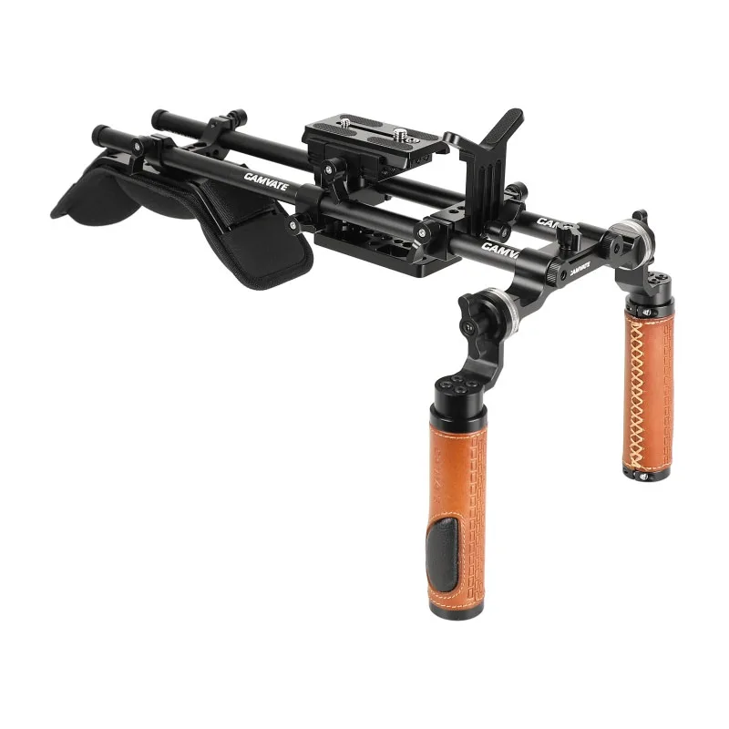 Shoulder Mount Handheld Rig With Manfrotto Quick Release Baseplate & Adjustable