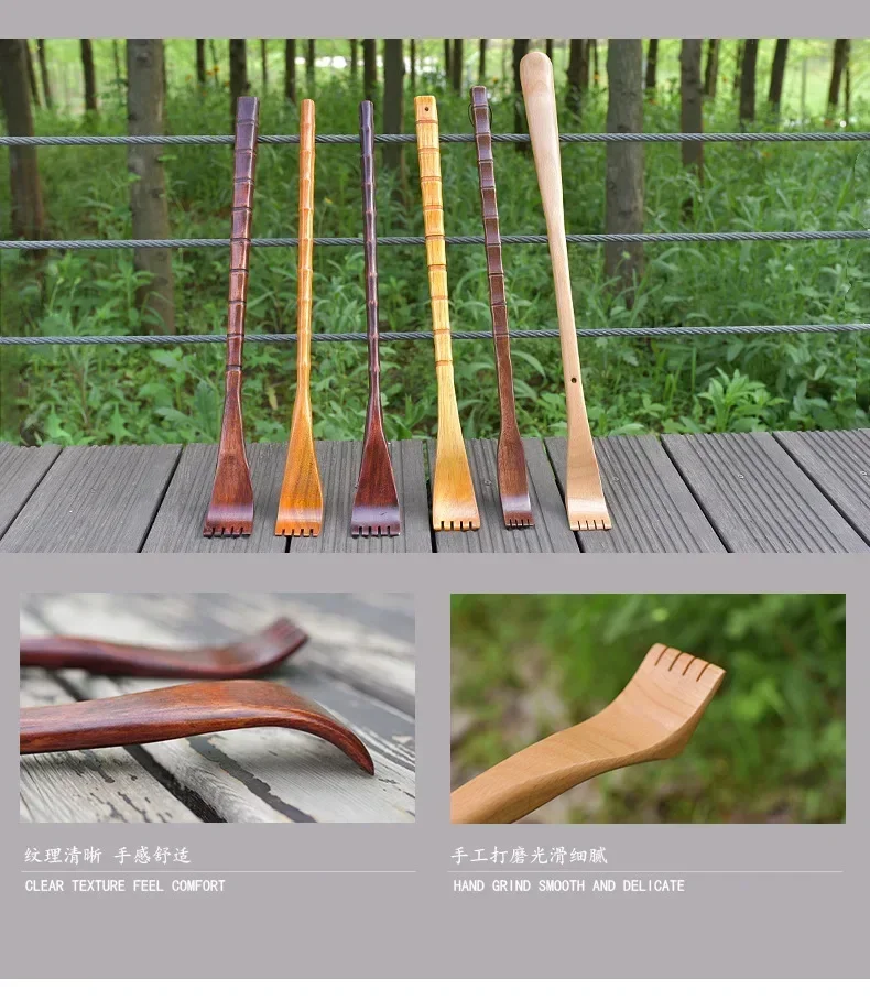Long Handle Wooden Back Scratcher Massager Back Scratching Rake HouseholdWooden Body Massage Health Products 3