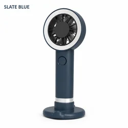 Rechargeable Portable Mini USB Fan with Dual Speed and Silent Airflow (Blue)