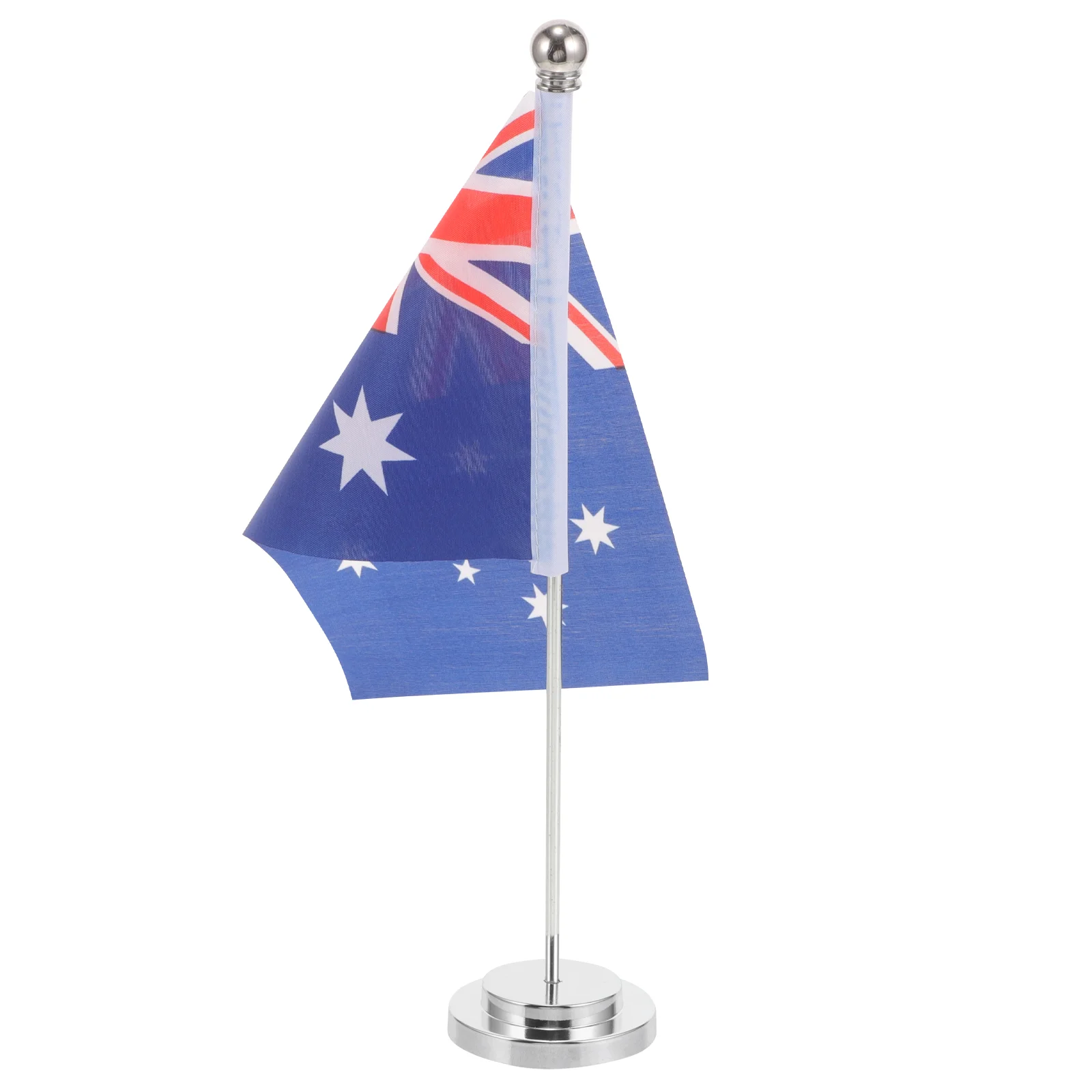 

1 Set of Desktop Australian Flag Office Desk Flag Decor Country Flag Ornament Tabletop Flag with Stand