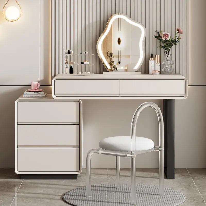 

Nightstands Mobile Dressers Bedroom Storage Cosmetic Women Dressers Living Room Luxury Toaletka Z Lustrem French Furnitures