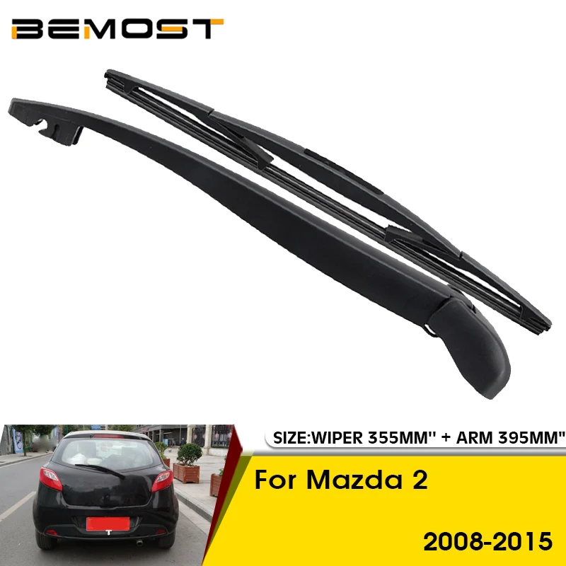 

Автомобильная щетка стеклоочистителя для Mazda 2 2008-2015, задний лобовое стекло, задний стеклоочиститель 355 мм + рычаг 395 мм, автомобильные аксессуары