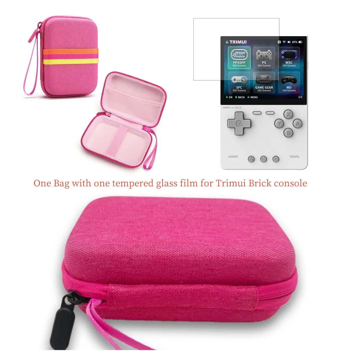 Compact Protective Storage Bag for Handheld Game Consoles