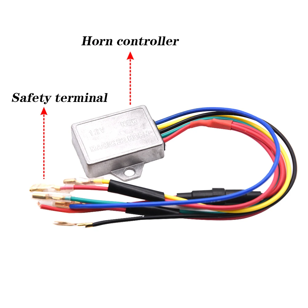 12V Speakers Automotive 115DB Horn Auto Speaker 18 Voice Electric Siren Loud Air Snail Horn 18 Sounds Home Security Alarm Car Siren Horn Car Air Horn