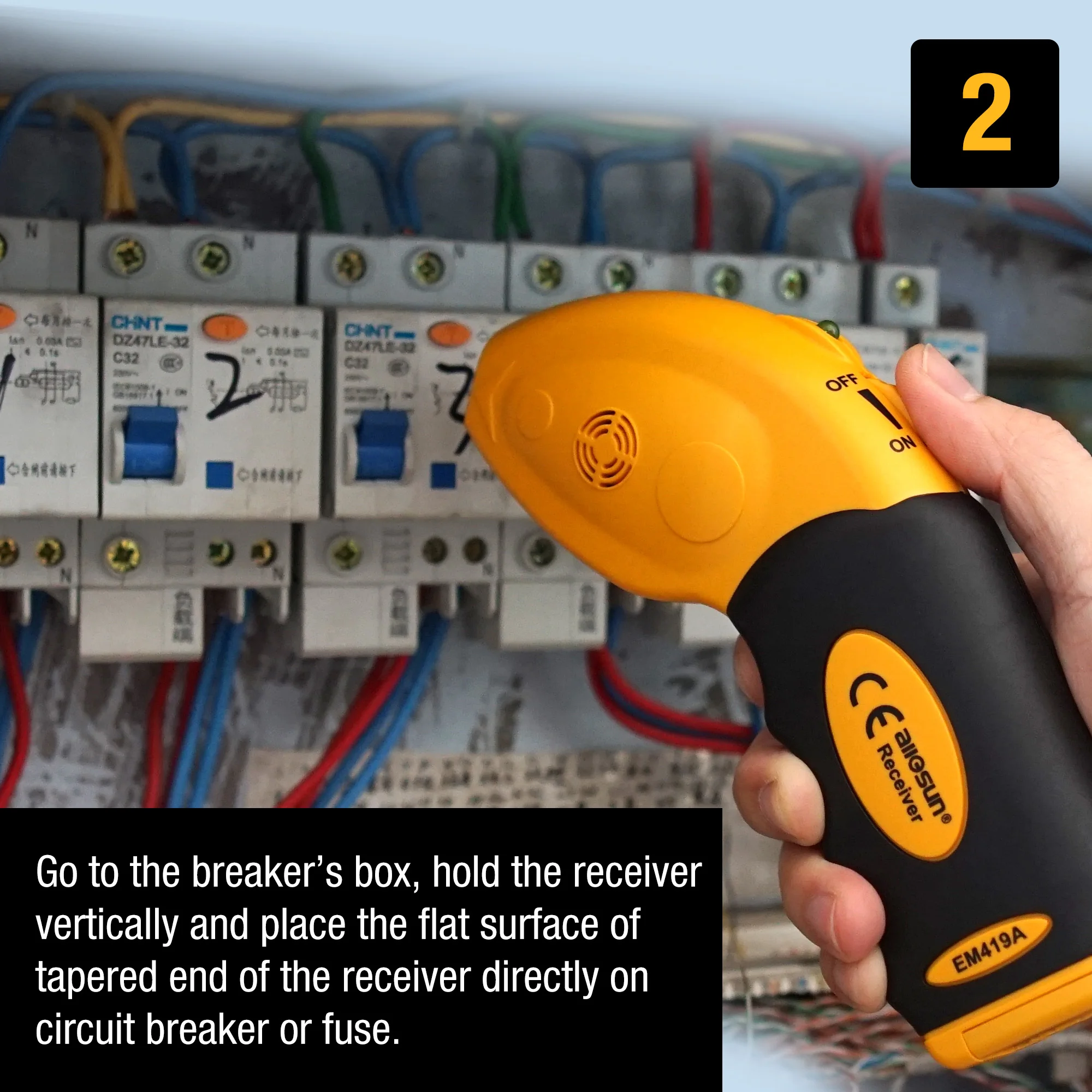 all-sun AC 100-120V/200~240V Circuit Breaker Finder Miniature Circuit Tracer Detector Electric Non-Contact Voltage Sensor LED