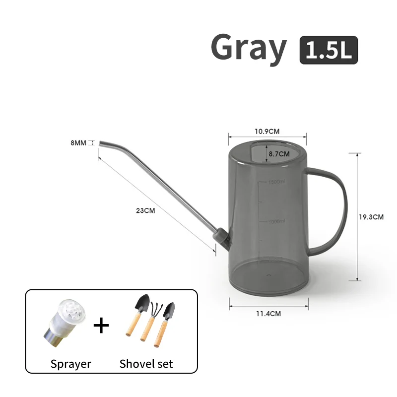 3pcs Grey 1.5L