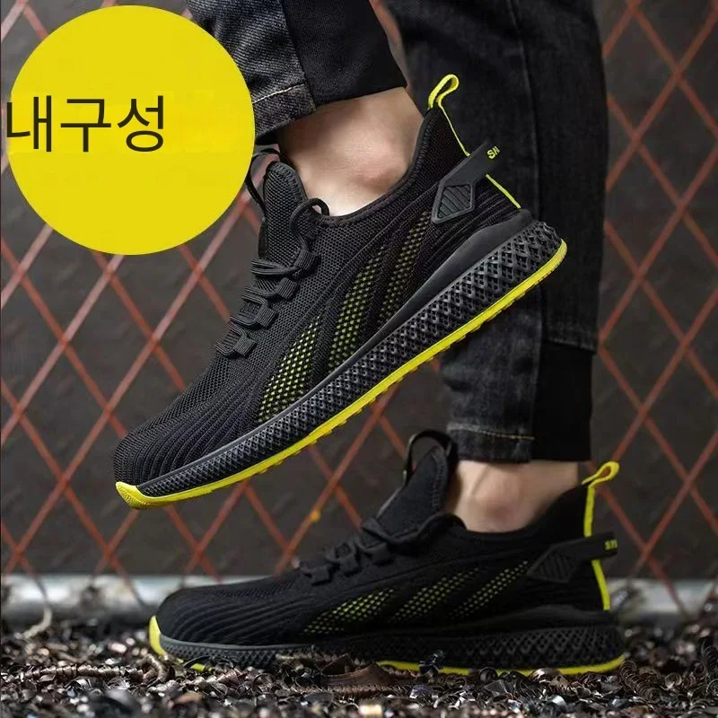 Scarpe Antinfortunistica Uomo Con Puntale In Acciaio - Leggere, Antiscivolo, Suola Antiperforazione, Tomaia In Mesh Traspirante, Indossabili Senza Mani - 3