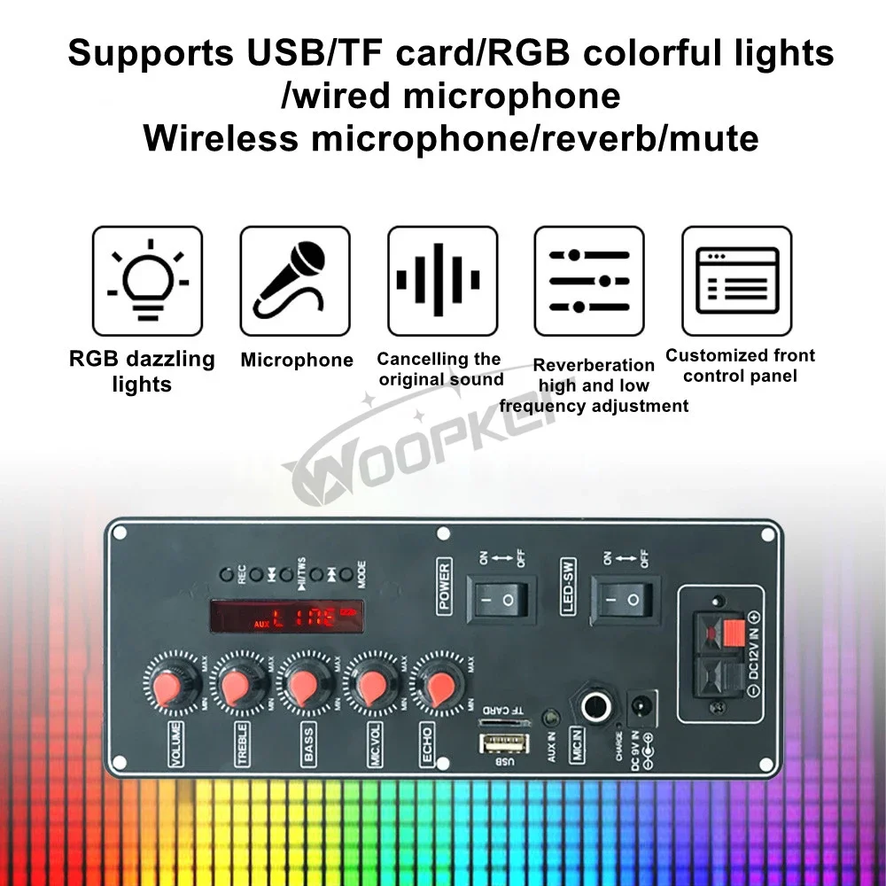 Audio Amplifier Board 7.4V Battery Version 30W Subwoofer Microphone Amp Module C