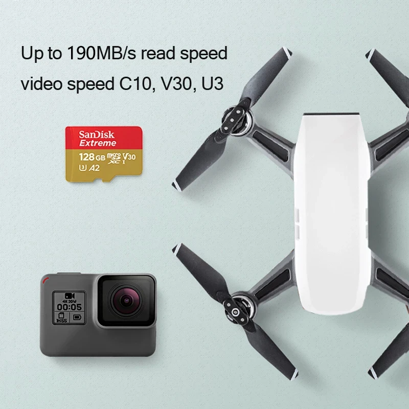 SanDisk ͽƮ ũ SD ī, ޸ ī ÷ TF,  ũ ġ, DJI ī޶, A2, U3, V30, 4K, 64GB, 128GB, 256GB, 512GB, 1T
