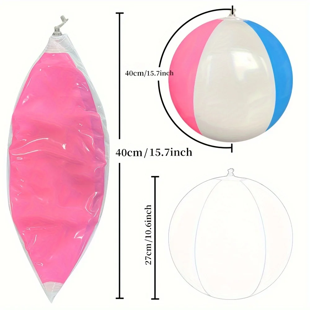 10Pcs Inflatable Beach Balls 15.7inch 4-color Ball for Kids Swimming Pool Water Games Toys Summer Beach Party Balloon Ball