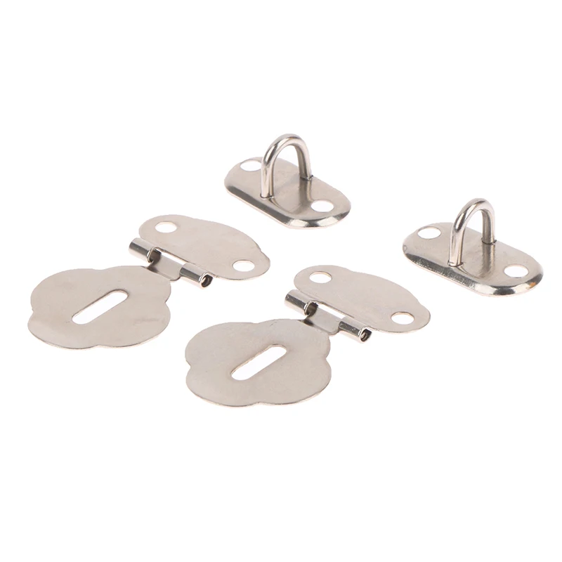 2Pair/Set Lock Hasp Hook Latch Lock Hinge Hardware For Jewelry Box Diary Book Drawer Wood Case Buckle flip latch lock