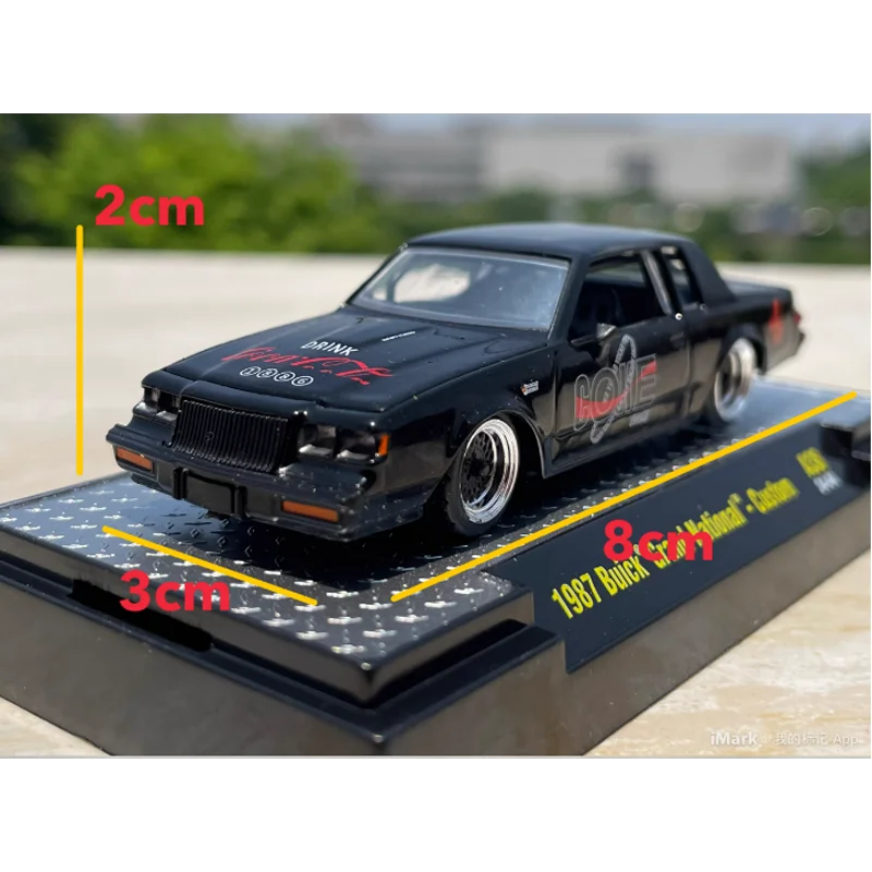 Diecast Scale 1 64 1987 Buick Grand National Custom Alloy Car Model Metal Vehicle Decoration Gift Collection Display