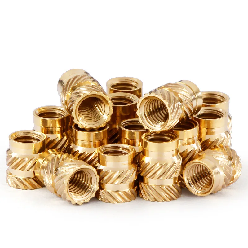 50PCS Double Twill Hot-Melt Copper Flower Mother Copper Insert Injection-Molded Copper Knurled Copper Nut M3 M4