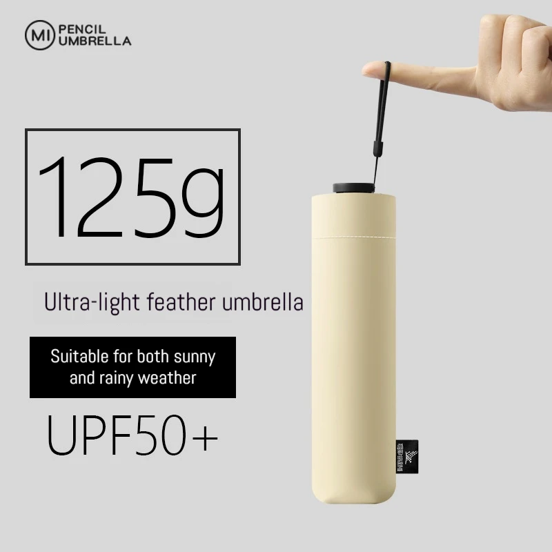 Parapluie portable style japonais 125g protection solaire manuel anti-UV résistant aux intempéries