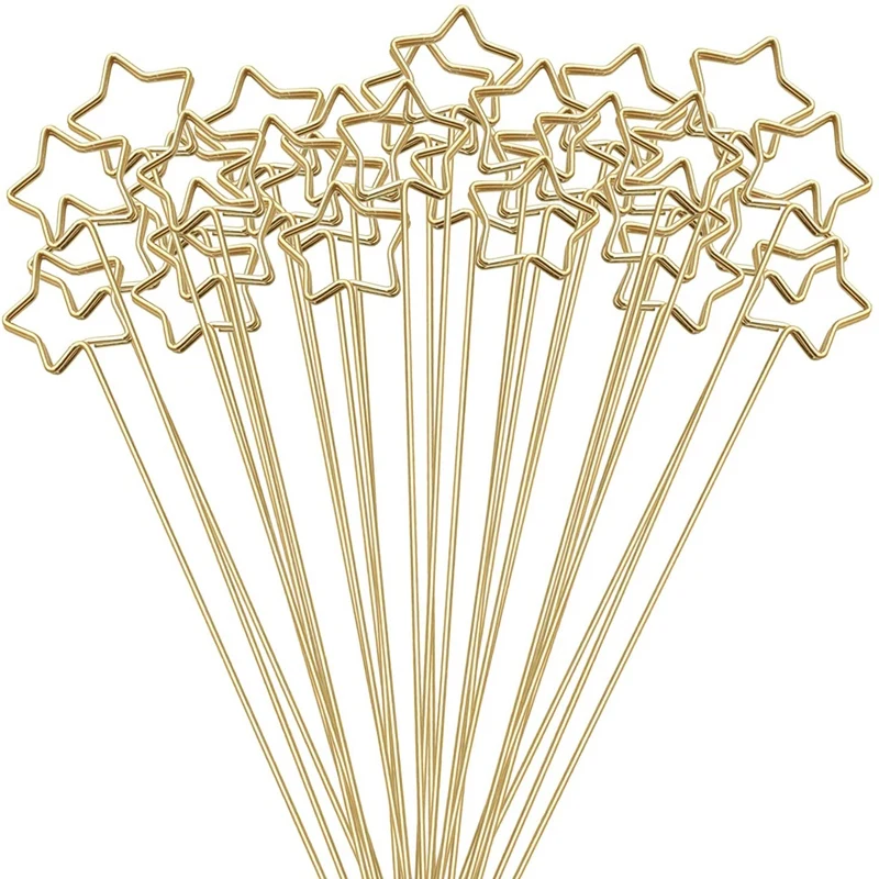 

30Pcs Metal Floral Place Card Holder Pick Gold Card Note Table Number Holder Photo Clip Memo Holder For Wedding Birthday