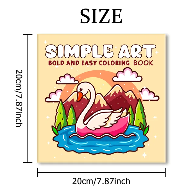 SIMPLE ART Bold-easy Patterns Coloring Book for Adults Cute Drawing Book Perfect Gift for Party and Birthday 2