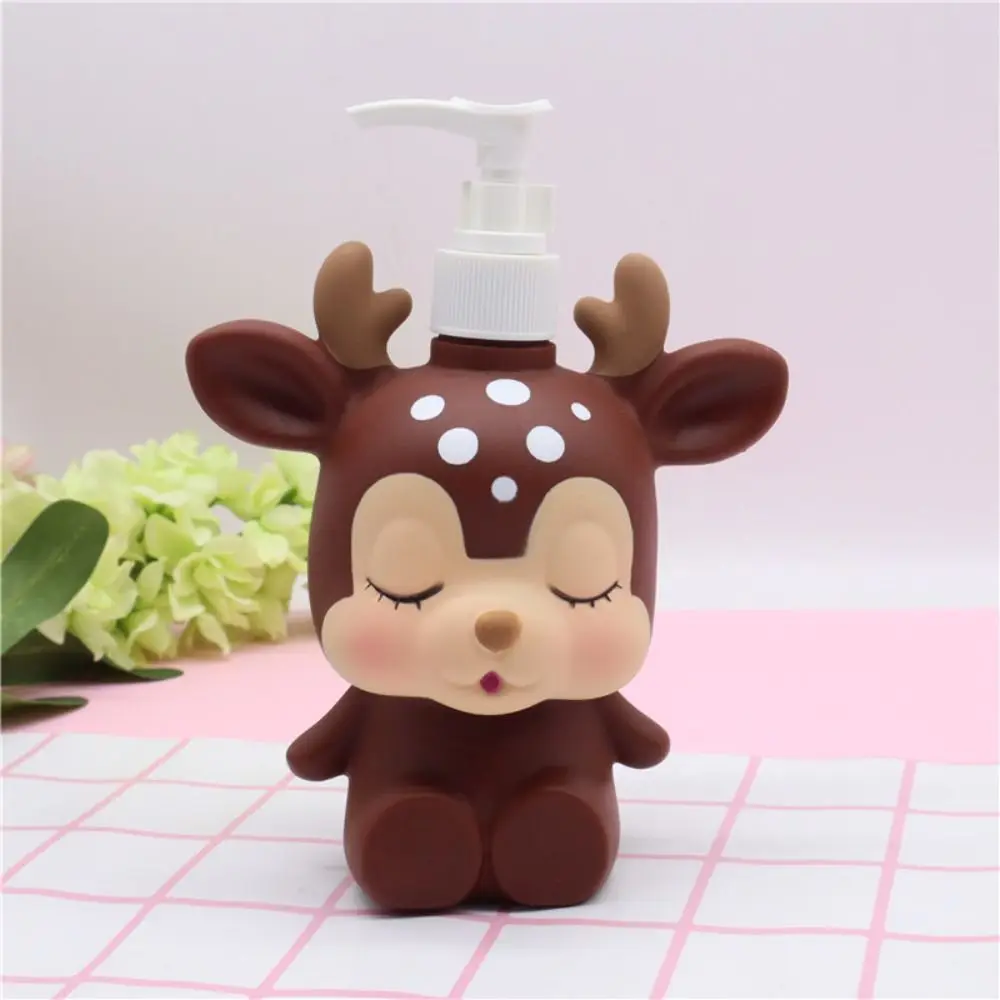 Cute Cartoon Empty Pump Bottle Sub-Bottling Press Type Soap Dispenser Large Capacity Refillable Shower Gel Bottle Bathroom