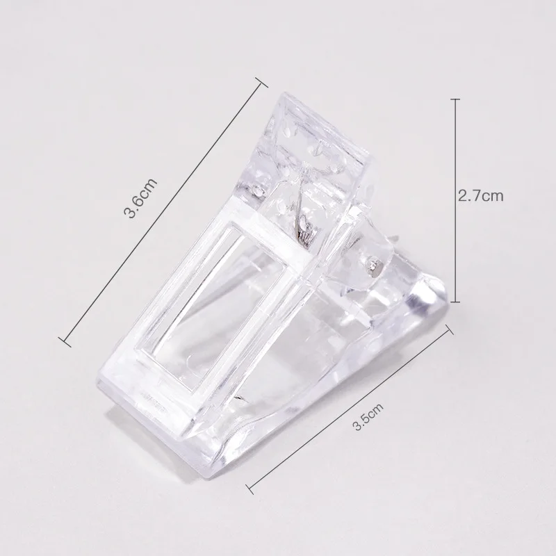 1/5/10Pcs Acrylic Nail Clip Transparent Gel Building Tips Clips Finger Nail Polish Extension UV Clamps Manicure Art Builder Tool 2
