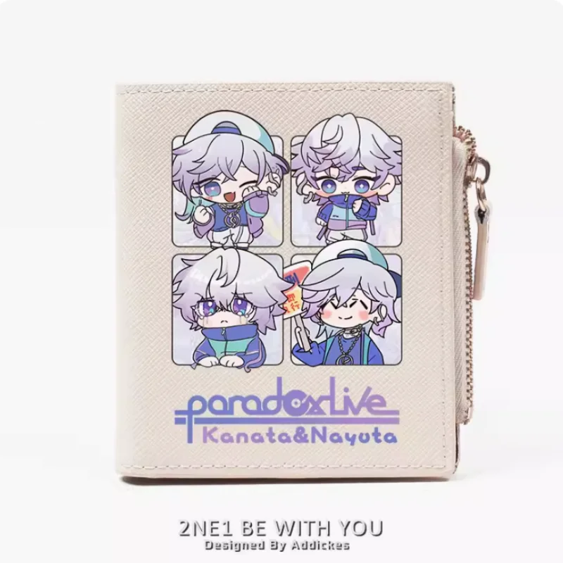 

Anime Paradox Live Yatonokami Kanata Nayuta Fashion Wallet PU Purse Card Coin Zipper Money Bag Cosplay Gift B437