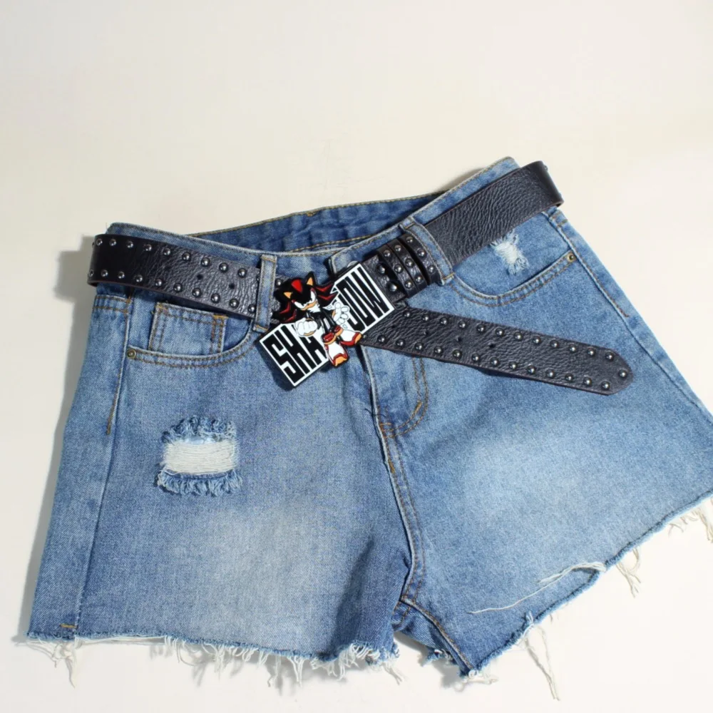 Y2K Schwarzer Street-Style-Gürtel mit Nietenverzierung für Damen, geeignet für einen aufregenden Look – Detail 6
