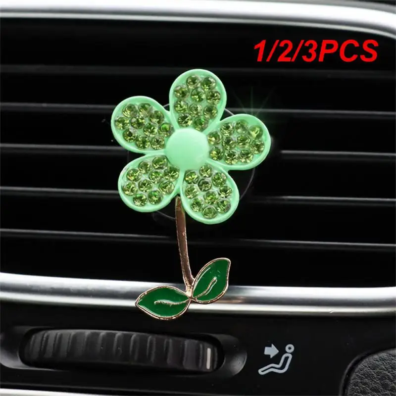 

1/2/3PCS Crystal Flower Car Air Freshener Lovely Little Butterfly Ladies' Car Perfume Decoration Clip air refresher car