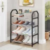 4-Layer Metal Shoe Rack Simple Shoe Shelf Footwear Organizer Stand Holder Large Capacity Shoe Shelf Living Room Storage 3