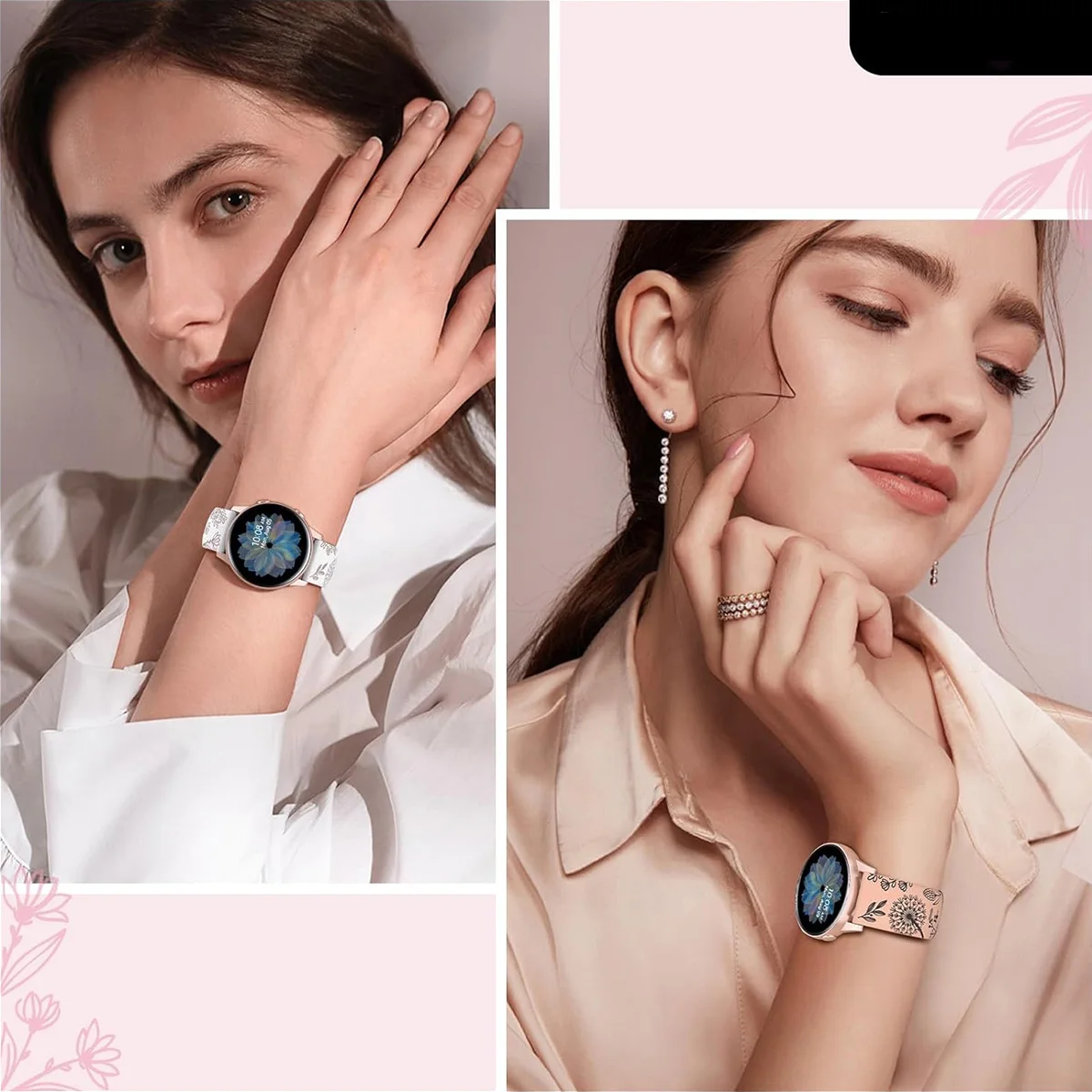 Two-Tone Dandelion Silicone Watch Strap