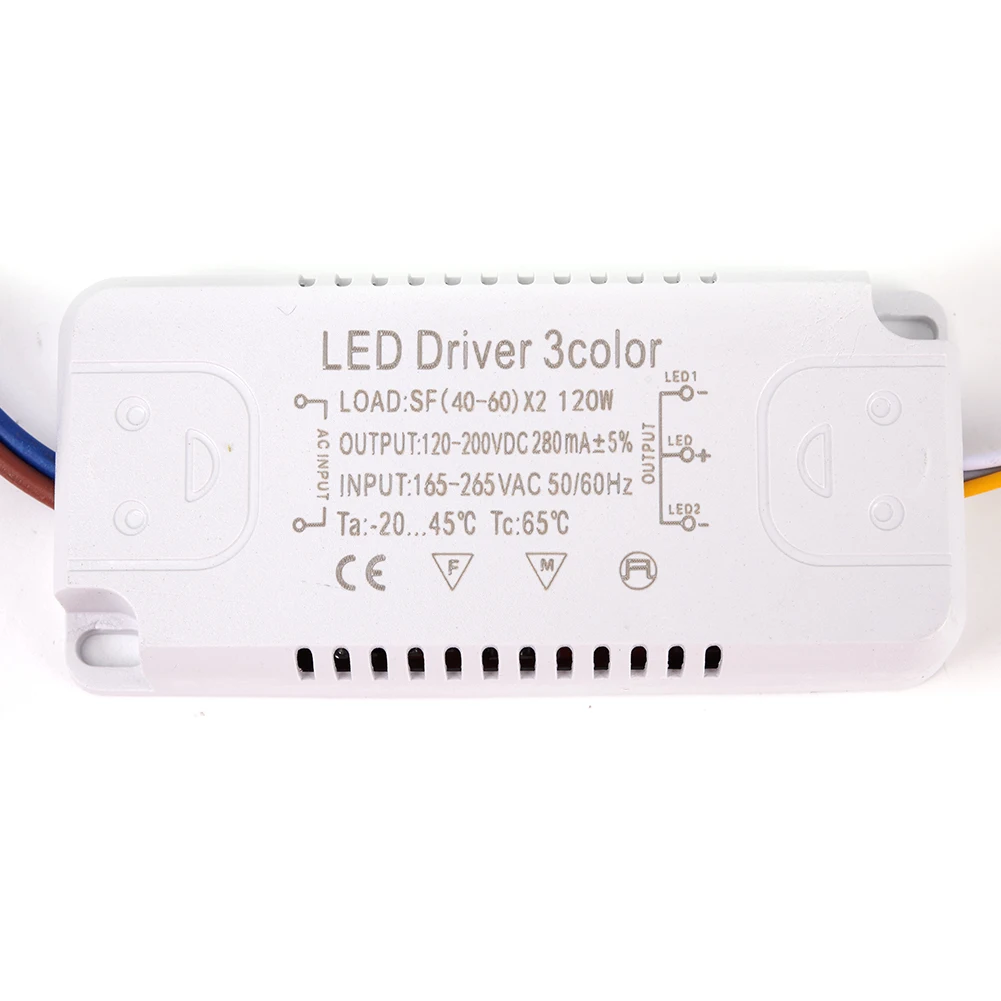 LED Driver 3color Adapter For LED Lighting Non-Isolating Transformer AC165-265V 8-24W&20-40W&30-50W&40-60W&50-70W Driver led driver adapter