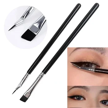 Bent Liner Makeup Brushes Angled Eyeliner Brush Fine Eyeliner Brushes Eye Contour Makeup Tool Eyeshadow Eye Brow Brushes Tool 1