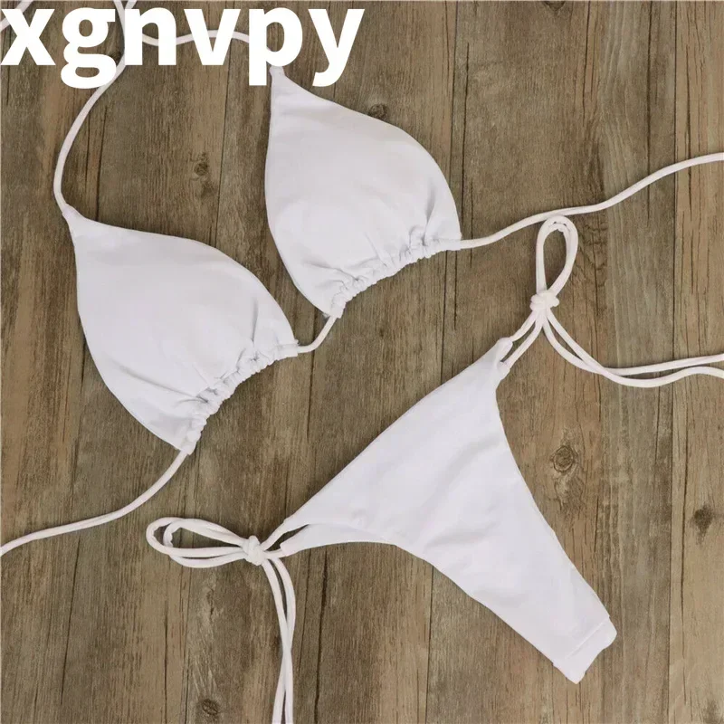 Women Bikini Set Push-up Padded Bra Thong Two Pieces Swimwear