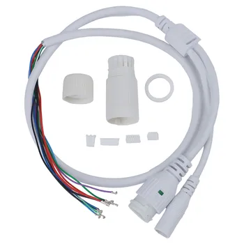 Cavo per telecamera IP CCTV da 70 cm L Colore bianco Cavi 4PIN e 2PIN Lunghezza 70 cm Perno dati e alimentazione Facile installazione Materiale PVC