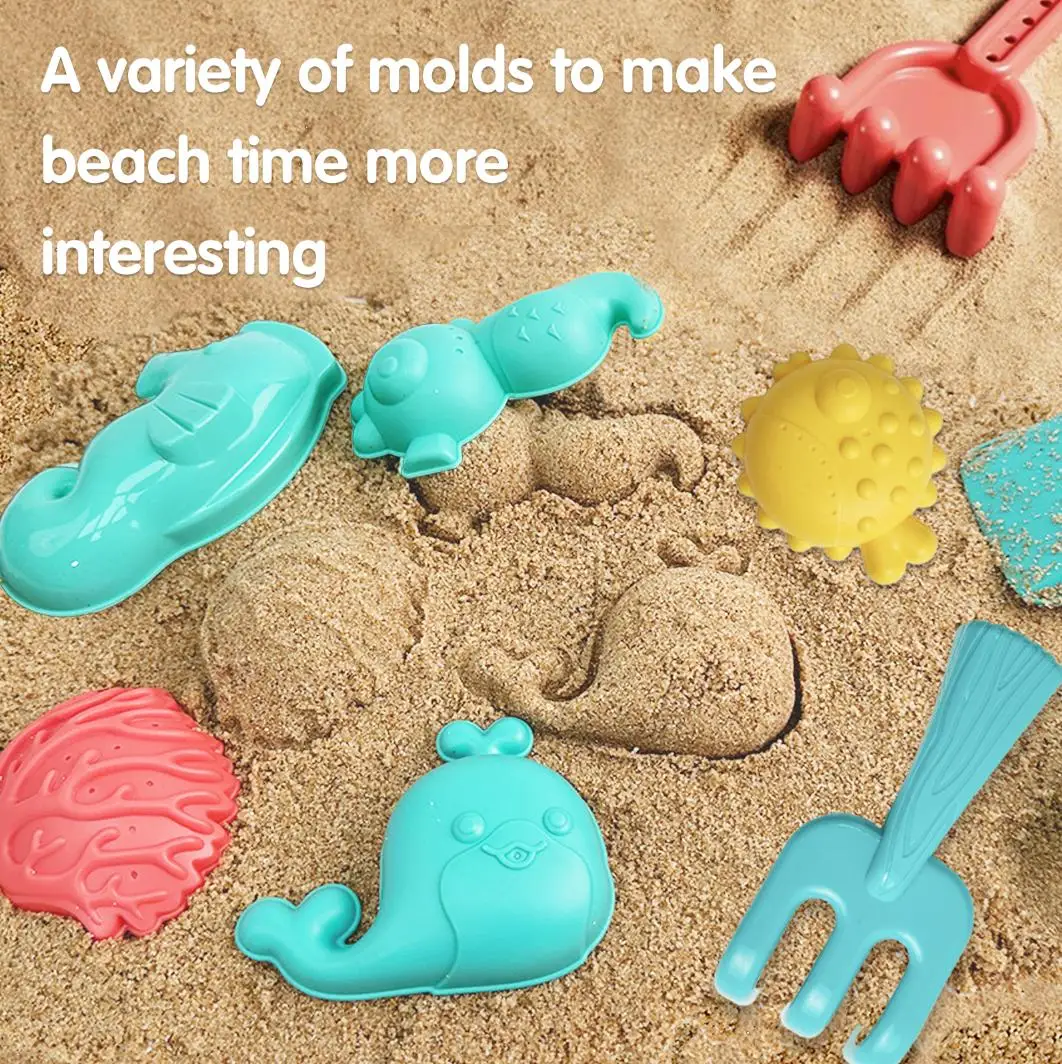 Beach Toys, Outdoor Play 12 Piece Sand Toys Set Kids Sand boxTalgic Toys Includes Water Wheel Beach Tool Kit 6