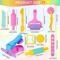 Cartoon 3D Animal Play Dough Molds DIY Creation Tools For Kids Toddlers Various Animal Molds Rolling Pins Clay Dough Accessories 2