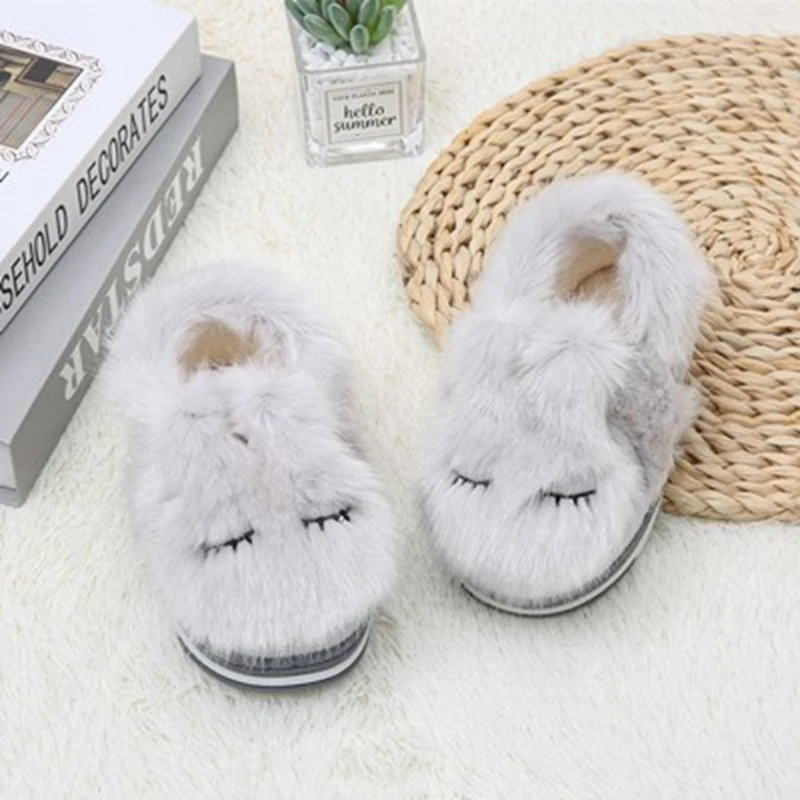 Toddler Girls Slippers Winter Plush Warm Home Gear Casual Shoes Baby Items Loafers Cartoon Sheep Child Kids House Footwear Gifts 5
