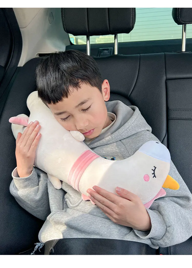 Children's car seat belt shoulder protector, high-end cartoon cute pet, children's seat anti strangulation neck, sleeping god, c