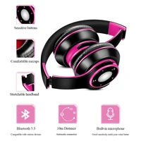Best Colorful Earphones Wireless Bluetooth 5.3 Headsets Built-in Mp3 Player Foldable Sport Headphones Stereo Sound For Cellphone 2