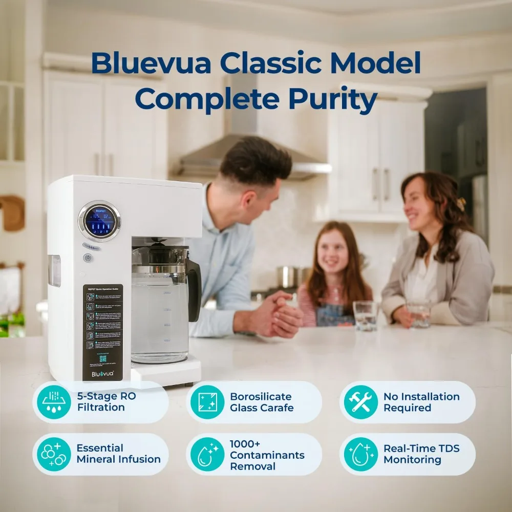 smosis System Countertop Water Filter, 5 Stage Purification, Counter RO Filtration, 2:1 Pure to Drai
