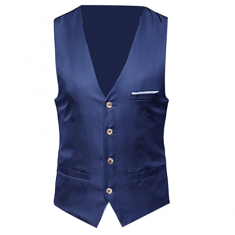 Description Picture 2 of itemDress Vests For Men Slim Fits Mens Suit Vest Male Waistcoat Gilet Homme Casual Sleeveless Formal Business Vest chaleco hombre