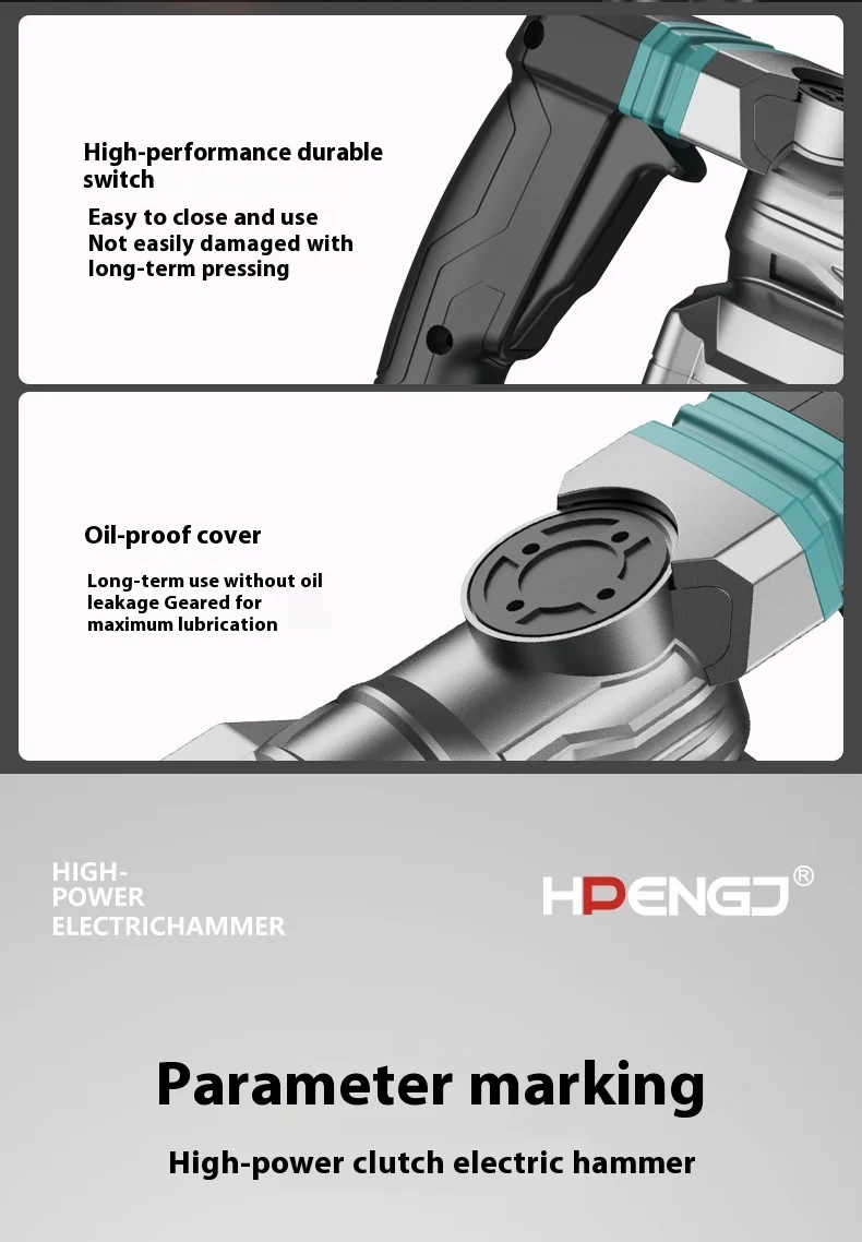 3-in-1 Multifunctional electric hammer and pickaxe Industrial grade high power