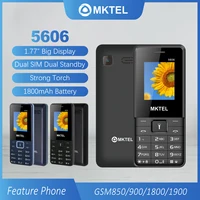 MKTEL 5606 Feature Phone Dual SIM Dual Standby 1.77inch Screen 1800mAh Battery MP3/MP4/FM Radio/Bluetooth/GPRS Senior Phone 1